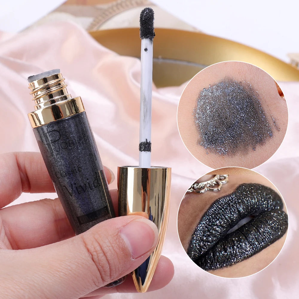 15 Colors  Waterproof Diamond Glitter Liquid Lipstick Long Lasting Pearl Women Sexy Lips Tint Makeup Lip Glaze