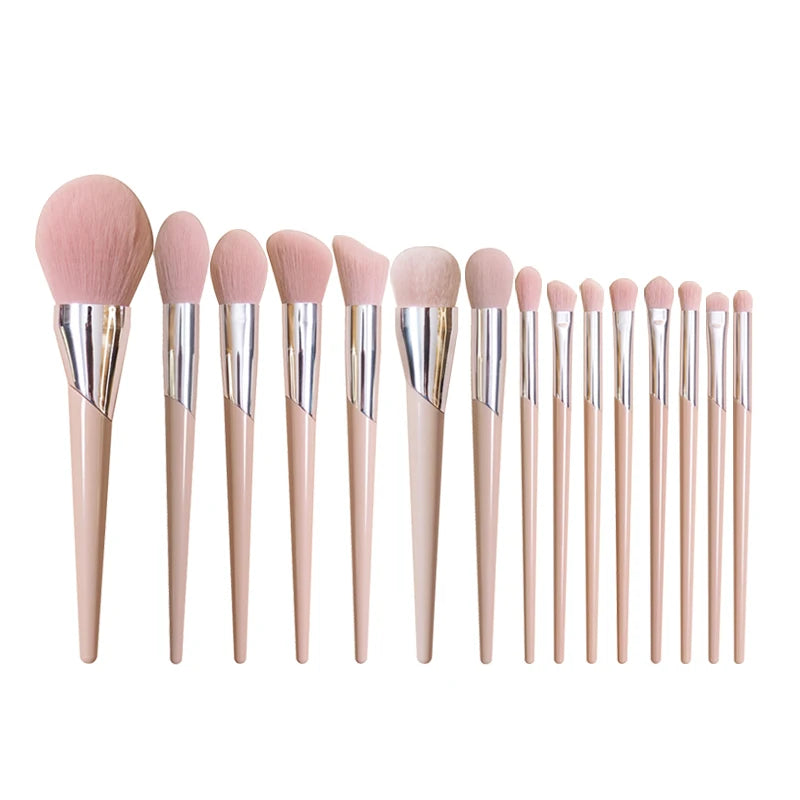 Fashion Beauty Cosmetic Brushes Nude Pink FB Powder Blusher Highlighter Brush Eyeshadow Blending Nose Eyebrow Lip Makeup Brushes