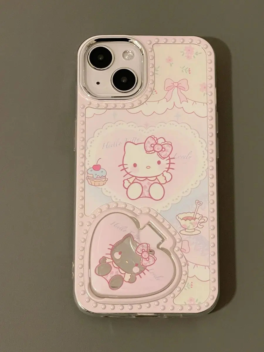 Kawaii Anime Character Ktcat Phone Case Cute Cartoon Iphone 13/14/15Promax Hello Kitty Anti-Fall Phone Protective Case