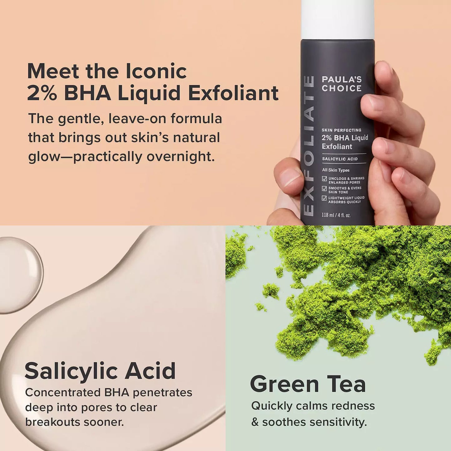 Skin Perfecting 2% BHA Liquid Exfoliant for Clear Skin