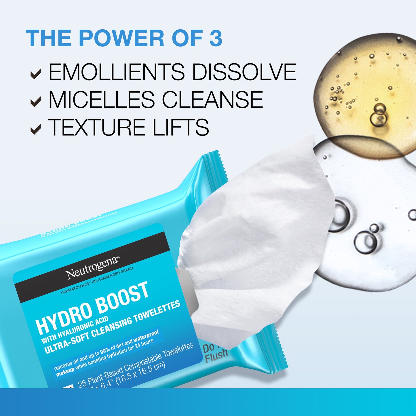 Hydro Boost Trifecta: Water Gel Facial Moisturizer, Gel Cleanser, & Makeup Remover Wipes, Set