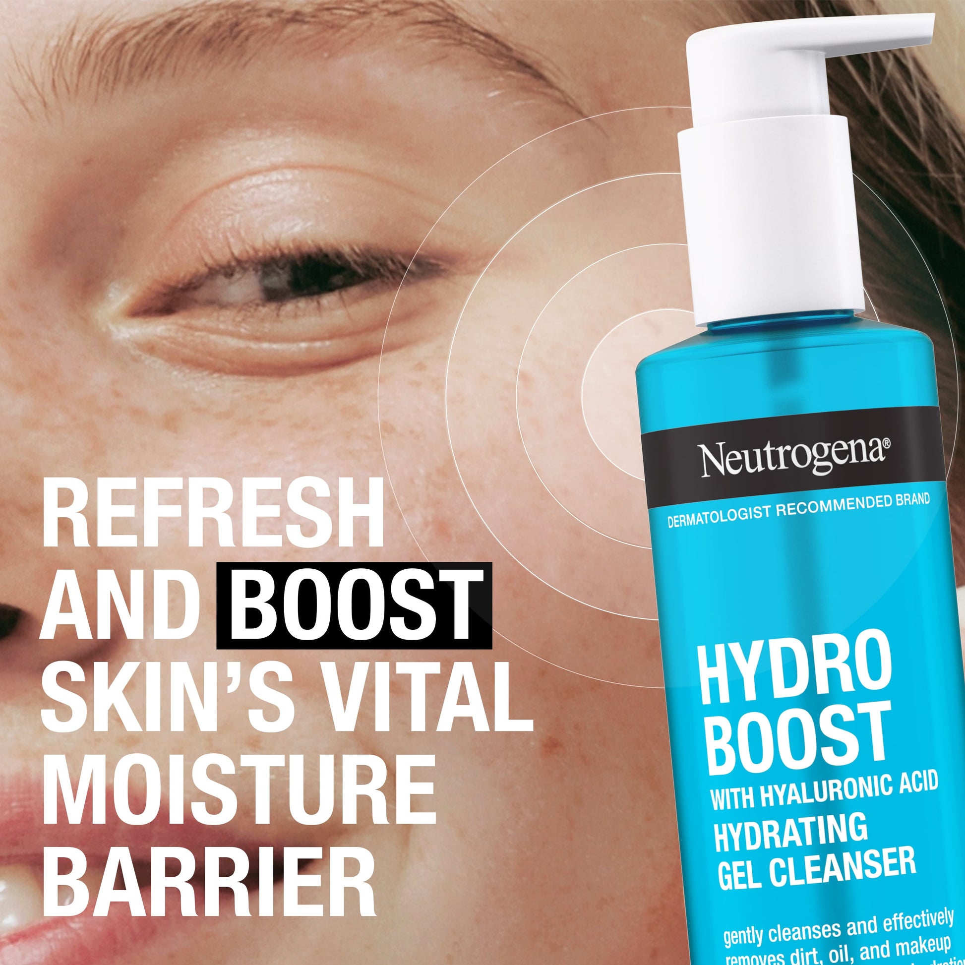 Hydro Boost Trifecta: Water Gel Facial Moisturizer, Gel Cleanser, & Makeup Remover Wipes, Set