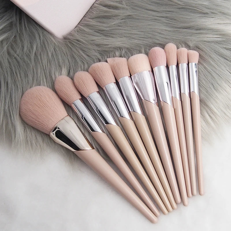 Fashion Beauty Cosmetic Brushes Nude Pink FB Powder Blusher Highlighter Brush Eyeshadow Blending Nose Eyebrow Lip Makeup Brushes